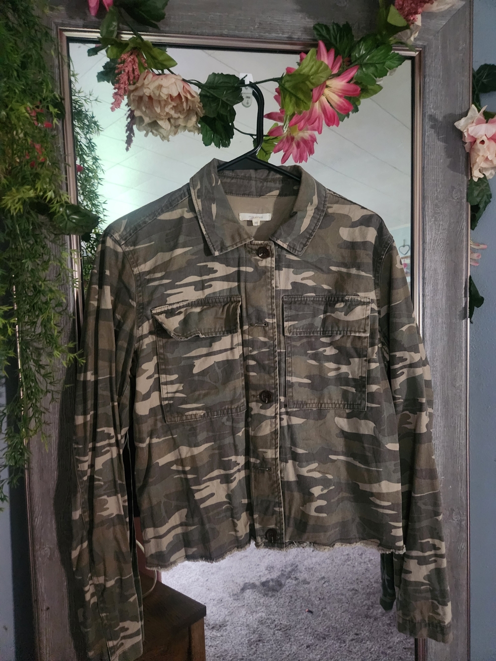 Women's Maurices Olive Green Camouflage Utility Jacket